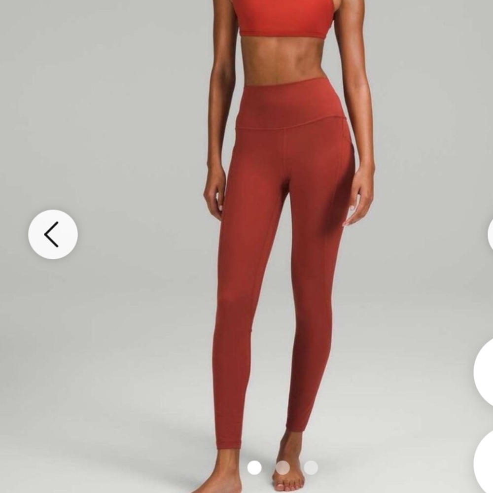 Lululemon Tights • 25.5” altered length • 6 • 🌶️ 🍊 Cayenne (burnt red orange)
